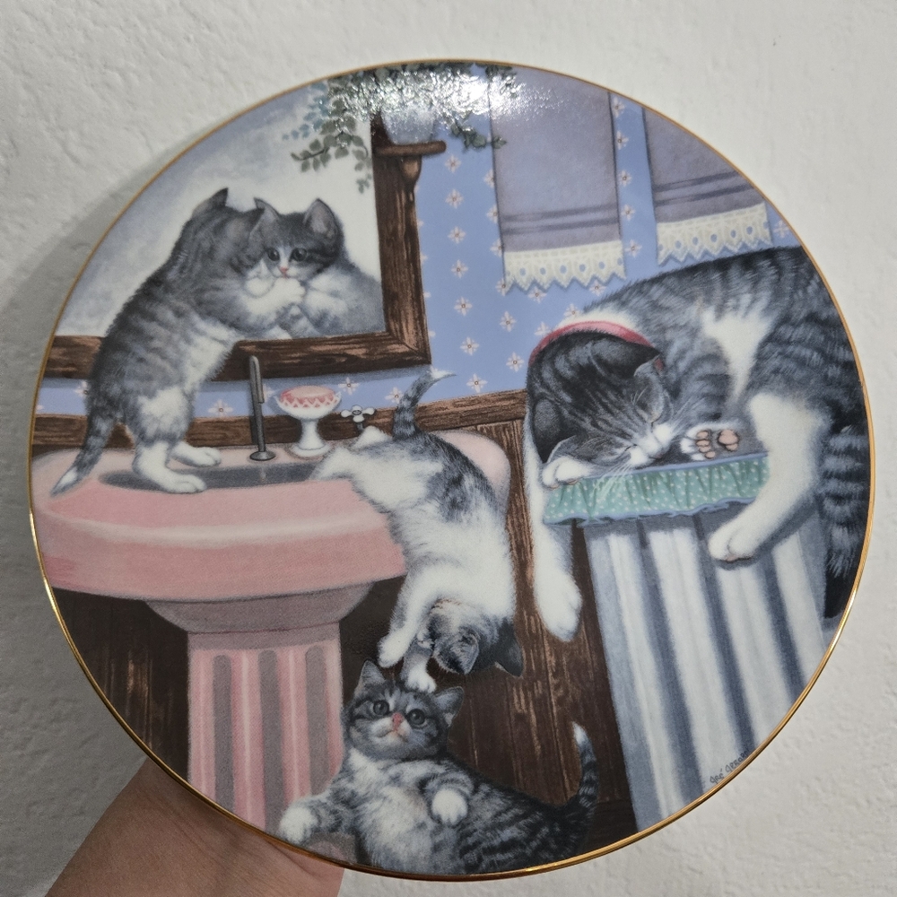 Hamilton Collection Plate Country Kitties Mischief Makers 1988 cats kittens